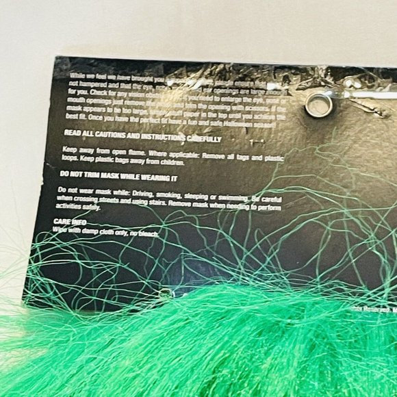 Halloween Clown W/ Green Hair Rubber Mask Midnight Creatures Seasons Adult - Picture 8 of 9